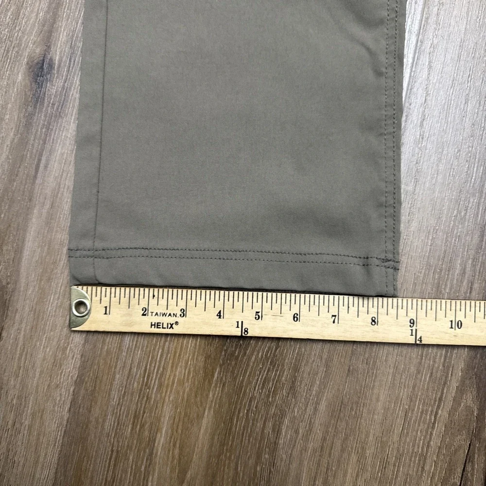 PrAna Brion Pants Men's 34x29 Straight‎ Nylon Blend Stretch Slim Fit Brown Green - Picture 6 of 11